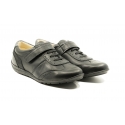 Black leather school shoes for boy's 27-40 EU size