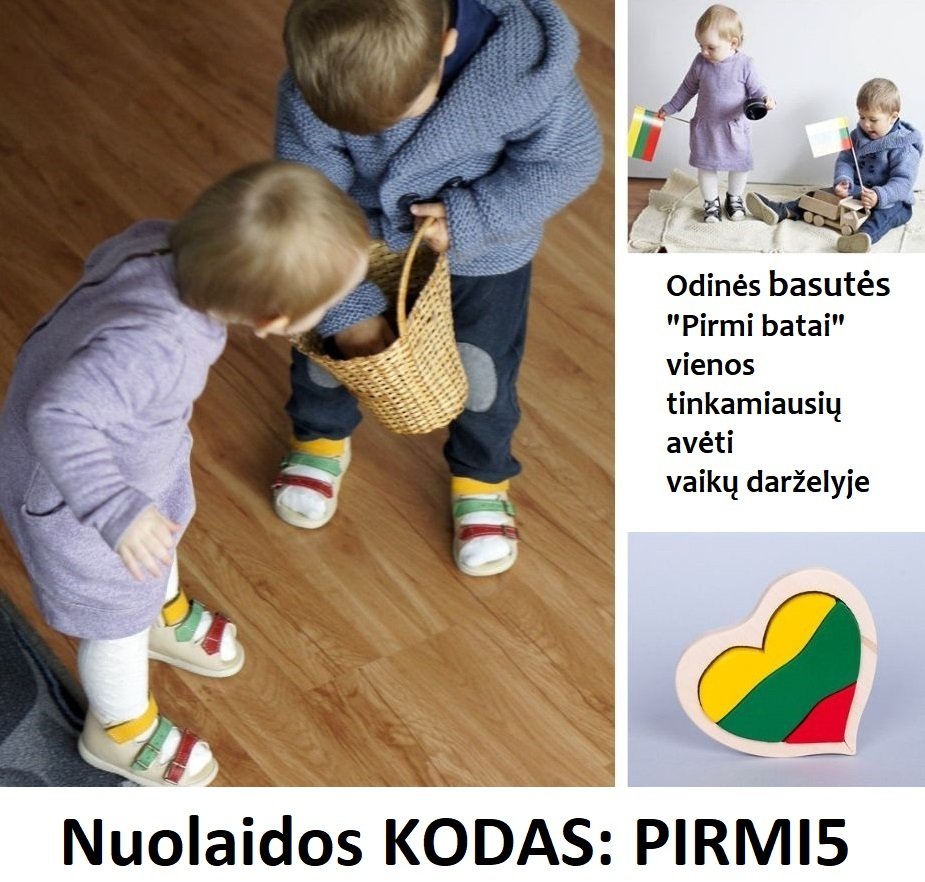 Basutės vaikams internetu - nuolaidos kodas